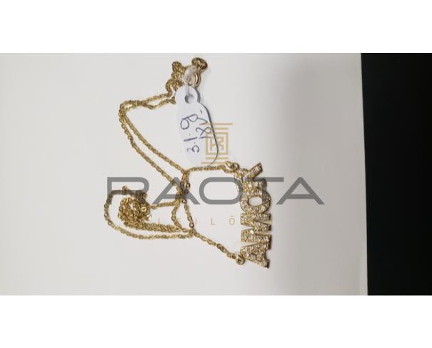 Foto de tres aneis um par brincos um colar  ouro 18k