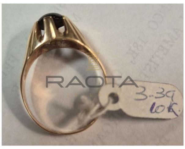 Foto de tres aneis um par brincos um colar  ouro 18k